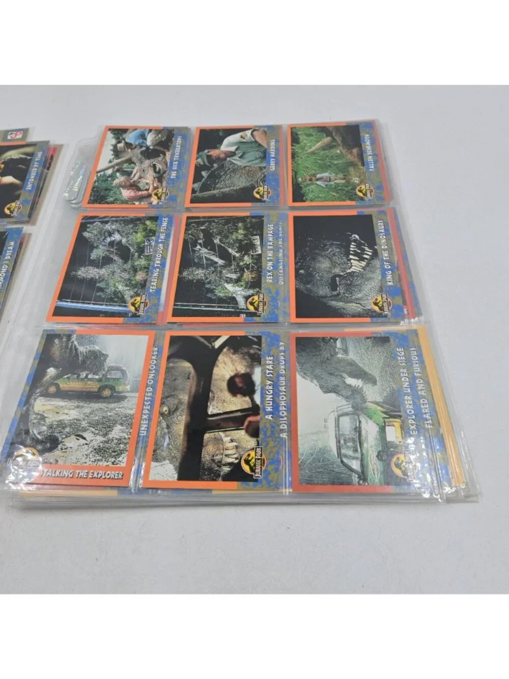 Topps Jurassic Park Trading Card Complete 1-88 Set + 10 Puzzle Card Set Vintage